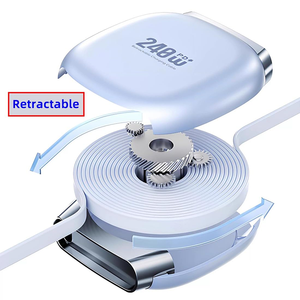 Cavo di ricarica USB C retrattile da 240W, portatile, con 4 lunghezze fisse, da USB C a USB C, per ricarica rapida e trasferimento dati, per iPhone e <span class=keywords><strong>Samsung</strong></span> - Product Image 5