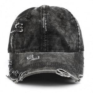 Casquette de baseball vierge à 6 panneaux en coton lavé vintage, avec logo brodé personnalisé, visière incurvée et effet vieilli, style Dad Hat, design mode - Product Image 4