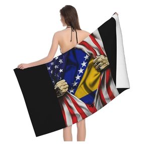 Personnalisé Amérique Belize Drapeau Serviette De <span class=keywords><strong>Plage</strong></span> Bain À La Mode Drapeau National Style Couverture Léger <span class=keywords><strong>Plage</strong></span> Vintage Mince Serviettes - Product Image 3