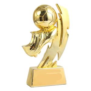 ถ้วยรางวัลเรซิ่นสีทองราคาส่ง สำหรับการแข่งขันฟุตบอล ของที่ระลึก และของสะสม  สามารถสั่งทำได้ - Product Image 6