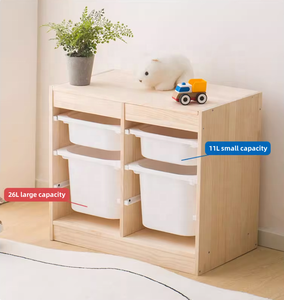 Étagère de <span class=keywords><strong>rangement</strong></span> pour jouets d'enfants - 100% bois massif, armoire de <span class=keywords><strong>rangement</strong></span> pour enfants, simple et petite, support pour livres d'images - Product Image 3