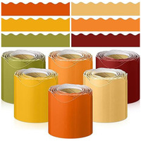 Autocollants de bordure personnalisés pour tableaux d'affichage, multicolores, pour la décoration des bordures de tableaux d'affichage en classe, bordures arc-en-ciel, décorations