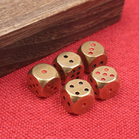 Dés en cuivre polyédriques personnalisés (couleur/taille) avec motif cubique pour jeux D&D - Dés en cuivre rouge personnalisés pour cadeaux de bienvenue