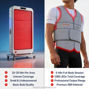 Chaleco <span class=keywords><strong>de</strong></span> Protección Completa con Luz Roja, 700 mm <span class=keywords><strong>de</strong></span> Ancho, 432 LED, Temporizador <span class=keywords><strong>de</strong></span> Pulso <span class=keywords><strong>de</strong></span> 3 Velocidades Ajustable, Regalo Familiar para Padres y Seres Queridos - Product Image 2