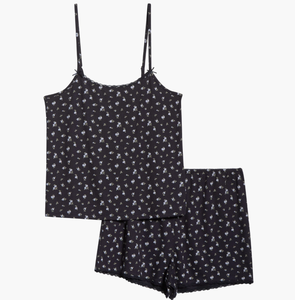 Pyjamas personnalisés avec logo, vente <span class=keywords><strong>en</strong></span> gros, vêtements de détente <span class=keywords><strong>en</strong></span> pointelle, ensemble deux pièces pour femmes, vêtements de nuit confortables, ensembles de vêtements pour la maison pour femmes - Product Image 1