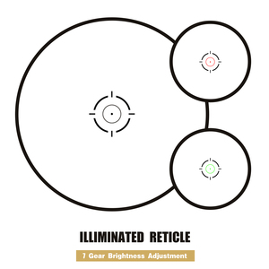 For 1x24 Aluminum Alloy Tactical <strong>Prism</strong> <strong>Scope</strong> Solar Powered Red/Green Dot Sight IPX5 Waterproof Fogproof Fully - Product Image 4