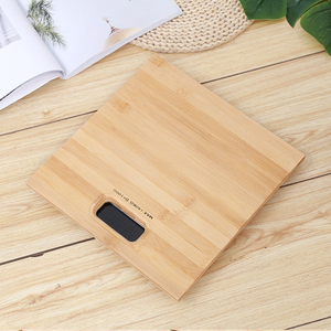 Hochwertige digitale 180-kg-Bambus-Badezimmerwaage Umwelt freundliches LCD-Display CE-zertifiziertes batterie betriebenes Glas - Product Image 4