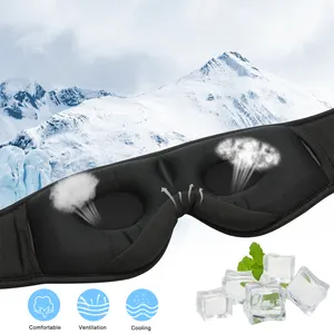 Casque de sommeil, musique lavable réglable sans fil 5.0v haut-parleur stéréo ultra mince masque pour les yeux 3D casque de sommeil bandeau