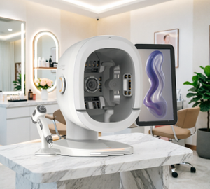 Analyseur de peau Spectra 5 avec diagnostic IA, scanner facial pour la détection des pigments UV, des pores et de l'hydratation, analyseur de peau professionnel - Product Image 1