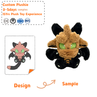 Fabricant de peluches personnalisées, jouets en peluche de 30 cm avec une queue, jouets en peluche fourrure animale, peluches animales personnalisées