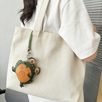Porte-monnaie grenouille en cuir pleine fleur fait main, pochette animale 3D mignonne, mini portefeuille portable à fermeture éclair avec dragonne pour pièces de monnaie et petits essentiels
