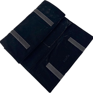 Sac de voyage en velours noir pour bijoux, organisateur anti-vent avec bande élastique pour colliers de perles - Product Image 4