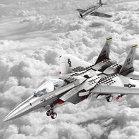 Ensemble de construction de modèle de chasseur F-15 Eagle Wange 4004 pour enfants - Blocs de construction en plastique ABS éducatifs