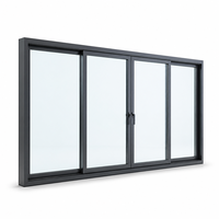 Fenêtre coulissante en aluminium sur mesure sans rail au sol, double vitrage insonorisé, gain de place, pour balcon d'appartement