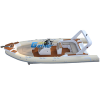 Offre Spéciale RIB760B Deep V Double coque Hypalon/PVC fibre de verre RIB bateau gonflable à vendre