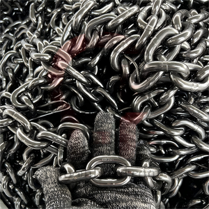 Perangkat keras tali-temali G80 rantai pertambangan hitam rantai baja mangan rantai pengangkat Tautan - Product Image 4