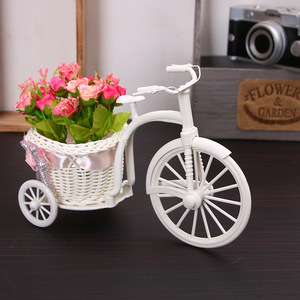 Bicycle Weaving <strong>Flower</strong> <strong>Basket</strong> Simulation <strong>Flower</strong> <strong>Basket</strong> <strong>Flower</strong> Arrangement Plastic Cane Weaving <strong>Basket</strong> - Product Image 4