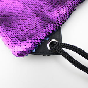 Großhandel Meerjungfrau reversible Pailletten Kordel zug Rucksack Weihnachts geschenk Party Tasche für Kinder Mädchen Geburtstag - Product Image 6