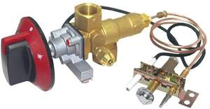 液化石油气/天然气燃气灶进气阀先导燃烧器，带0.9米M10x1热电偶和点火线，包括旋钮整体和nor - Product Image 2