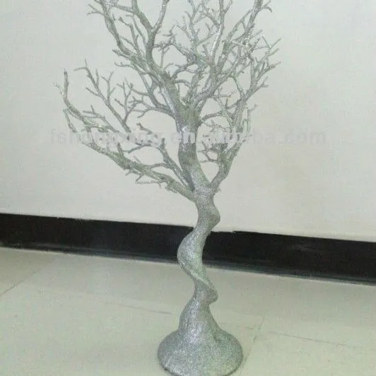 mini artificial decorative silver plastic tree for christmas decoration