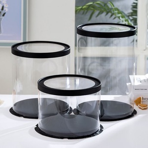 Caja de PET DE BODA alta transparente, venta al por mayor personalizada, cumpleaños de lujo para invitados Pop, caja de pastel personalizable - Product Image 3