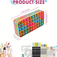 Ensemble de trousses à crayons en silicone, boîte à crayons simple, jouets anti-stress pour enfants et adultes