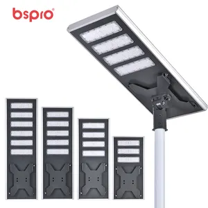 Bspro制造ufo面板所有在一个集成灯外大功率电池道路灯led太阳能路灯