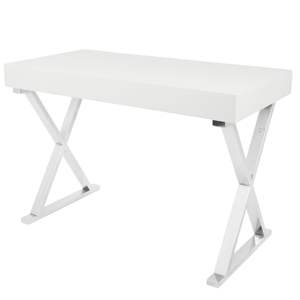 Bureau d'ordinateur blanc contemporain LumiSource DB Lustre - Product Image 3