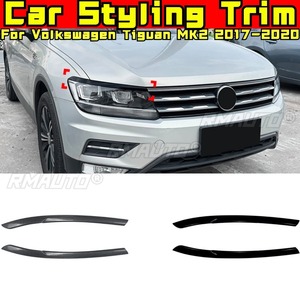 For Volkswagen Tiguan MK2 2017-2020 <b>Styling</b> Kits Car <b>Styling</b> Trim <b>Head</b> Light Lamp Eyelids Eyebrow Headlight Decoration Body Kit - Product Image 2