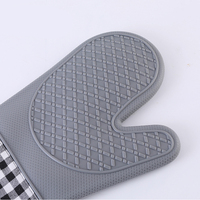 Gants de four à micro-ondes en silicone résistants à la chaleur, gants d'isolation haute température, mitaines de four en silicone antidérapantes
