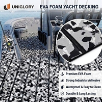 Revêtement de terrasse moderne auto-adhésif en Faux teck Eva Revêtement de sol marin imperméable pour bateaux d'extérieur Revêtement de terrasse en mousse brossée antidérapant