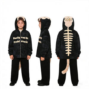 เสื้อฮู้ดซิป 3 มิติ แบบสั่งทำพิเศษ ผ้าคอตตอนหนานุ่มทรงโอเวอร์ไซส์ ปักโลโก้แบบเชนิลล์ เสื้อฮู้ดมีซิป - Product Image 3