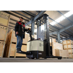 1.5T altura do elevador 3-5.5M garfo alcançar empilhador elétrico palete empilhador de mão - Product Image 6