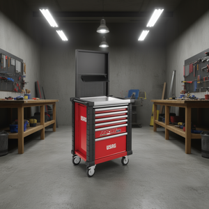 Gabinete de herramientas Usag Racing de 13 cajones con estante superior y ruedas para almacenamiento en taller - Product Image 3