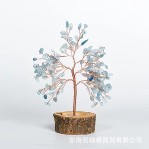 <b>Crystal</b> <b>Tree</b> Natural Stone Handmade Decor Home Office Gift Ornament - Product Image 5