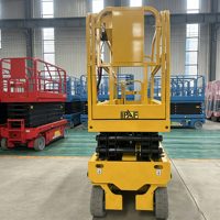 Plateforme de travail aérienne mobile électrique à ciseaux à nivellement automatique de qualité supérieure, hauteur 6-10 m, pour usage industriel extérieur et entrepôt, capacité 500 kg