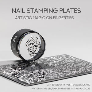 Plaques de tamponnage <span class=keywords><strong>BBM</strong></span> professionnelles en acier inoxydable, multi-choix, pour nail art, pochoirs de transfert de motifs - Product Image 3