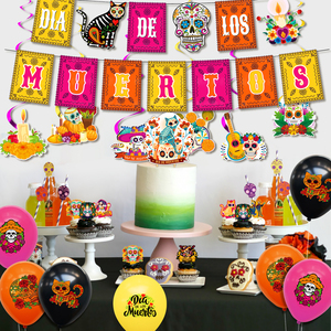 Nicro Diseño Original Fiesta Mexicana Suministros para fiestas Die <span class=keywords><strong>De</strong></span> <span class=keywords><strong>Los</strong></span> <span class=keywords><strong>Muertos</strong></span> Tema Banner Cake Toppers Set Día <span class=keywords><strong>de</strong></span> <span class=keywords><strong>los</strong></span> <span class=keywords><strong>muertos</strong></span> Decoración - Product Image 3