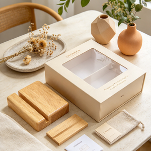 Soporte de Madera de Haya Personalizado para Teléfono con Acabado Pulido Antiarañazos, Soporte Multifuncional de Escritorio para Teléfonos Móviles y Tarjetas de Visita - Product Image 5