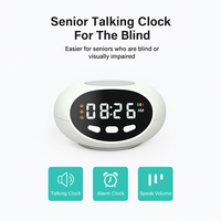 Horloge de table intelligente personnalisée en usine pour personnes âgées et personnes âgées horloge parlante à commande vocale pour horloge de bureau aveugle