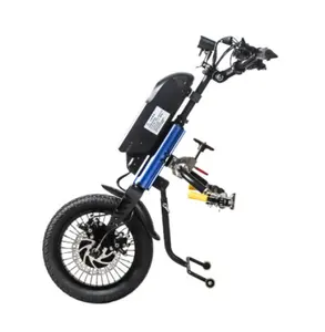 Le plus récent modèle 36v 600w accessoire de fauteuil roulant électrique Handbike électrique avec fourche à Suspension pour fauteuil roulant manuel