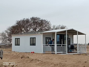 Casa Container Espandibile Contemporanea da 20 Piedi in Pannelli Sandwich d'Acciaio, Spazio Abitativo Mobile con Terrazza sul Tetto - Product Image 5