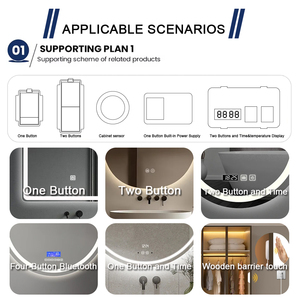 Interruttore a Sensore Tattile per Specchio con Trasformatore LED da 12W, 110V/220V, Controllo a Pulsante Singolo, Tre Colori (CCT) - Product Image 5