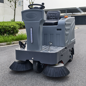 Electric Ride-On Street Sweeper with Dual Side <b>Brushes</b> and LED Lights for <b>Outdoor</b> Cleaning - Product Image 3