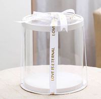 Boîte cadeau transparente personnalisée, qualité alimentaire, pour mariage, anniversaire, fête, boîtes rondes transparentes pour biscuits et gâteaux