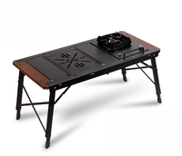 Table de camping et de pique-nique pliable légère et moderne en aluminium, design IGT