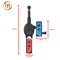 NSJoyCon JYS-NS192 Manette de jeu pour canne à pêche avec poignée droite et gauche, détection corporelle, simulation de rotor, matériau ABS, compatible iOS