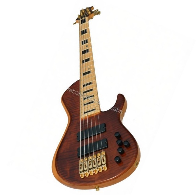 Weifang Rebon 6 String Neck Through Body Electric Bass Guitar