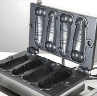 Machine à gaufres et hot-dogs électrique commerciale 220V, antiadhésive, thermostat réglable, haute productivité pour restaurants et hôtels