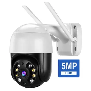 5MP अल्ट्रा HD ICSEE आउटडोर लांग रेंज वाईफ़ाई सीसीटीवी कैमरा बुद्धिमान मानव का पता लगाने में H.265 रंगीन रात PTZ गुंबद कैमरा